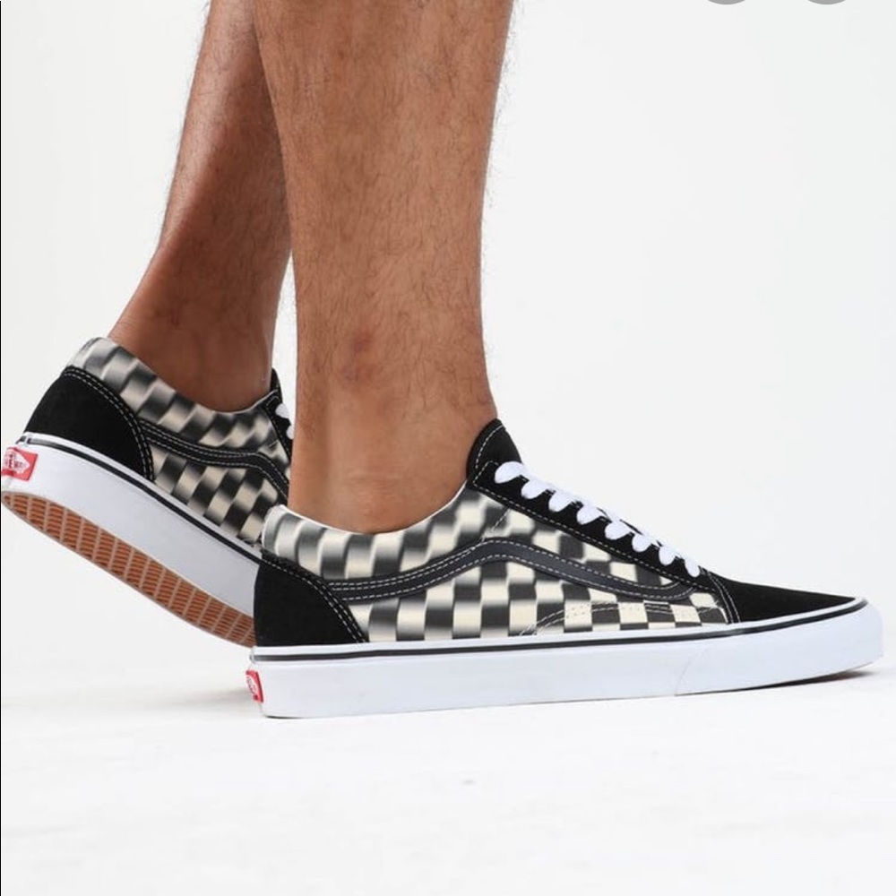 VANS Old Skool Blur Check Black Classic W AUTHENT - Picture 7 of 9